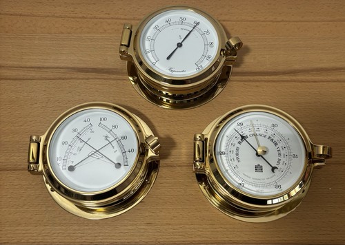 Nautic set messing barometer - messing,