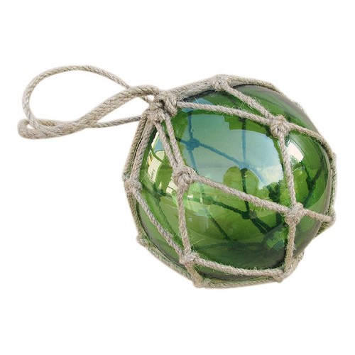 Fischerkugel aus glas tauwerk - fischerkugel, glas/tauwerk