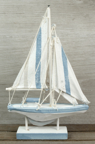 Deko holz segelboot gestreifte - segelboot,