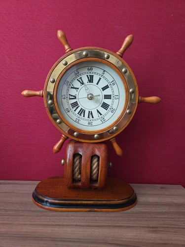 Maritime tisch uhr - uhr, holz