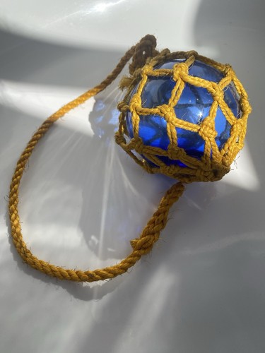 Vintage fischerkugel blau netz - blau,