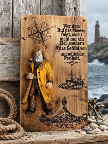Maritimes deko holzbrett aus - maritimes, deko-holzbrett